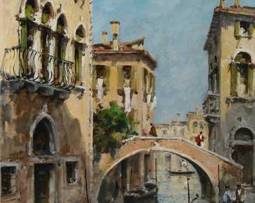 Baldessari Iras - Ponte sul canale a Venezia